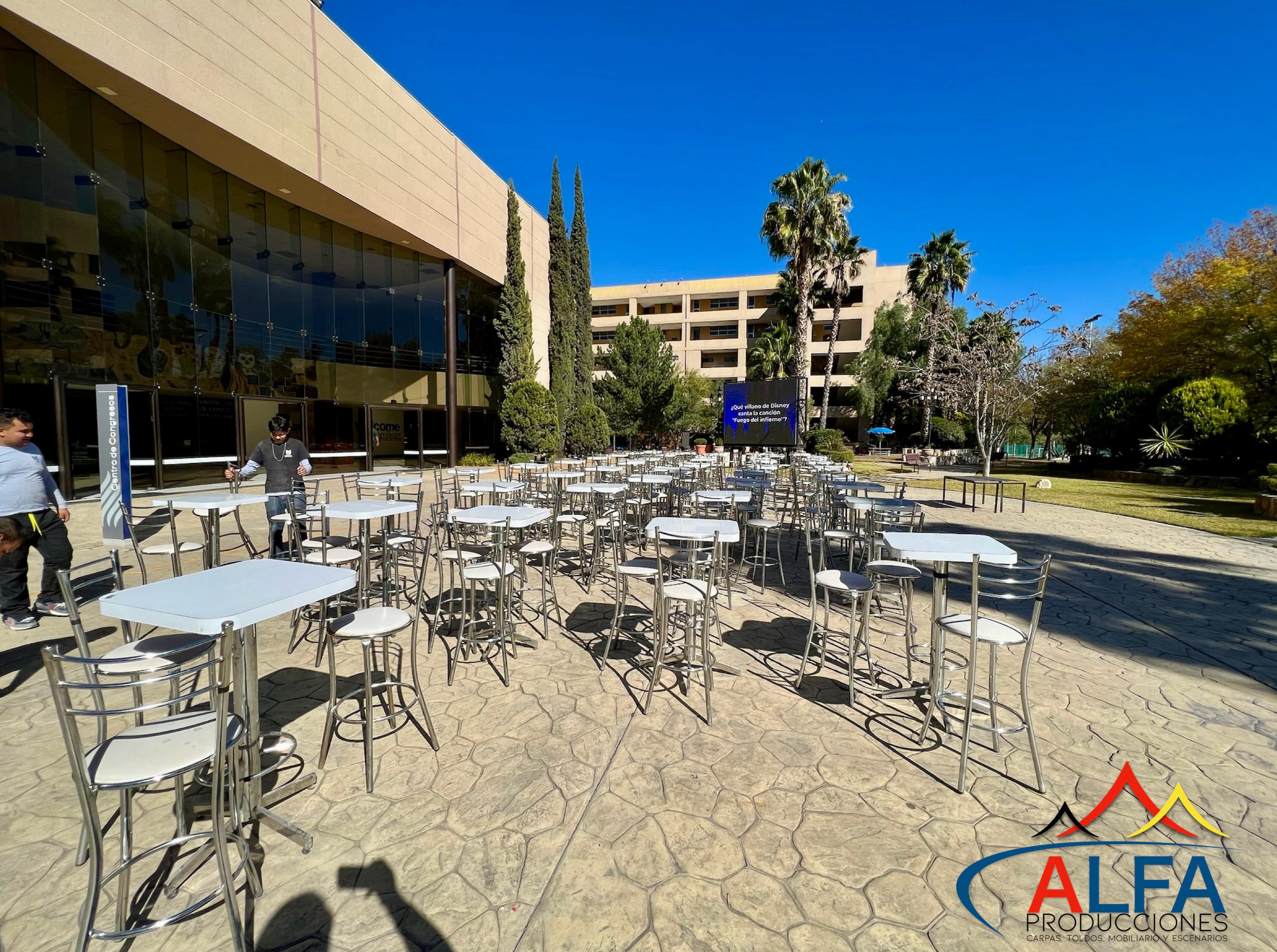 Mesas altas tipo bar