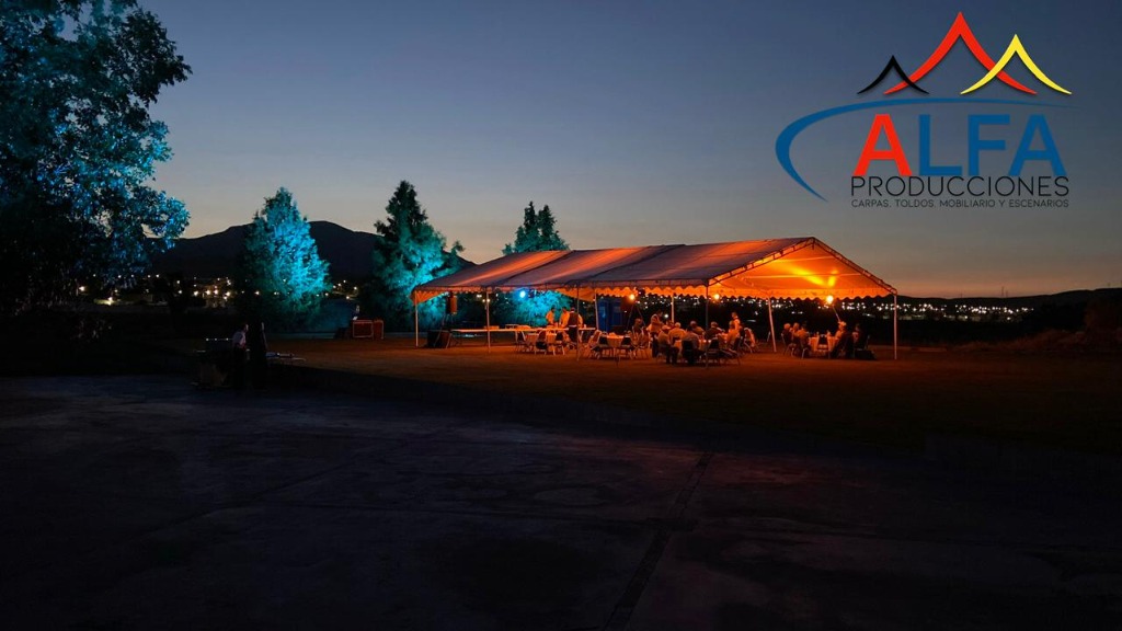 Iluminación arquitectónica carpa